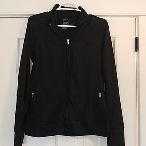 Black workout zip up